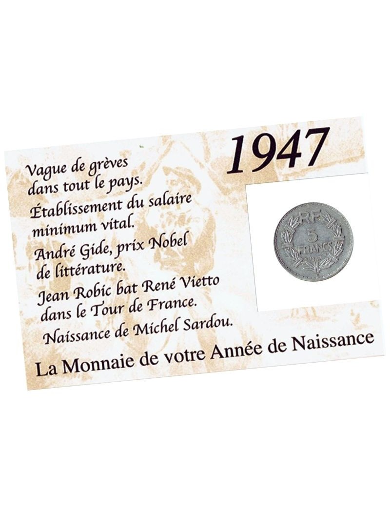 La monnaie de votre année de naissance - exemple pour 1947