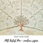 Canopée - Illustration feutres marron (Artist Pen - couleur sépia)