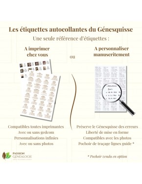 Etiquettes Générama (autocollantes)