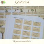 Étiquettes autocollantes Générama (fond coloré)