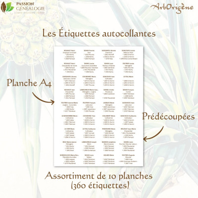 Étiquettes autocollantes ArbOrigène