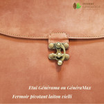 Etui nubuck fermoir pivotant